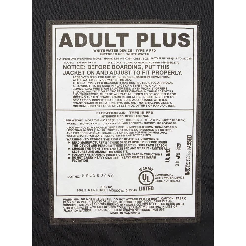 NRS Big Water V PFD 11 NRS Big Water V PFD - Image 9