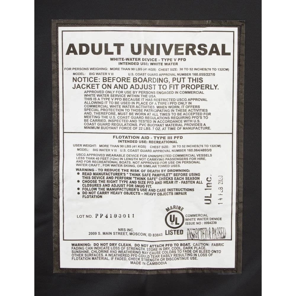 NRS Big Water V PFD 10 NRS Big Water V PFD - Image 8